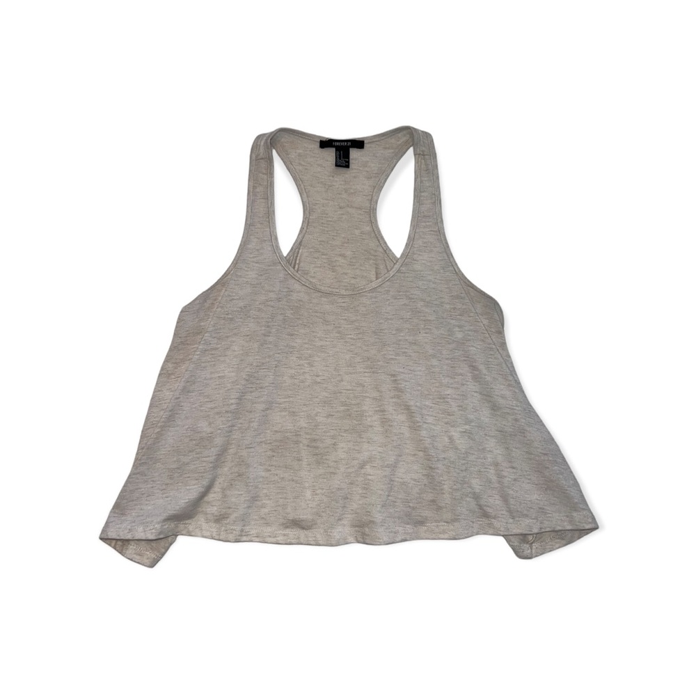 Forever 21 Tan Flowy Racerback Tank, Size S